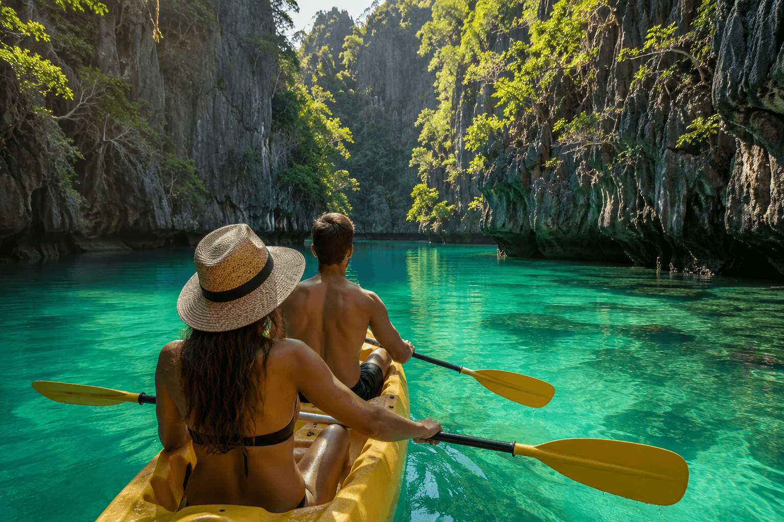 Bangka navegando por el archipiélago de Bacuit, El Nido